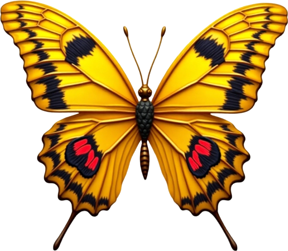 Yellow Butterfly Illustration